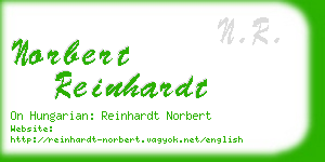 norbert reinhardt business card